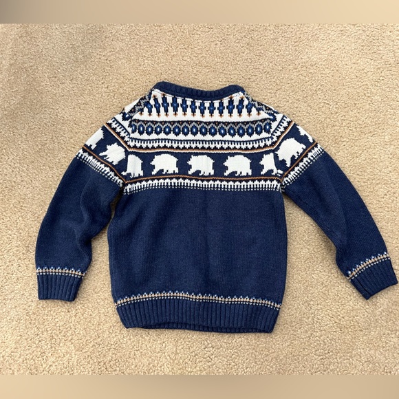 Janie and Jack Polar Bear Fair Isle Sweater Size 4 - Picture 2 of 3